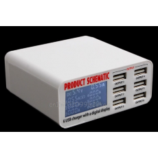 Зарядное устройство 220VAC / 6 портов, USB FAST CHARGER Зарядное устройство 220VAC / 6 портов, USB FAST CHARGER